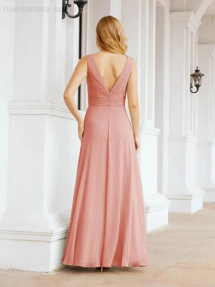 Numbersea Bridesmaid Dresses for Wedding Ruffles Long Formal Prom Gowns 28039 - Image 17