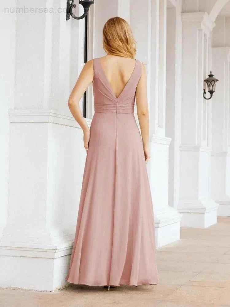Numbersea Bridesmaid Dresses for Wedding Ruffles Long Formal Prom Gowns 28039 - Image 26