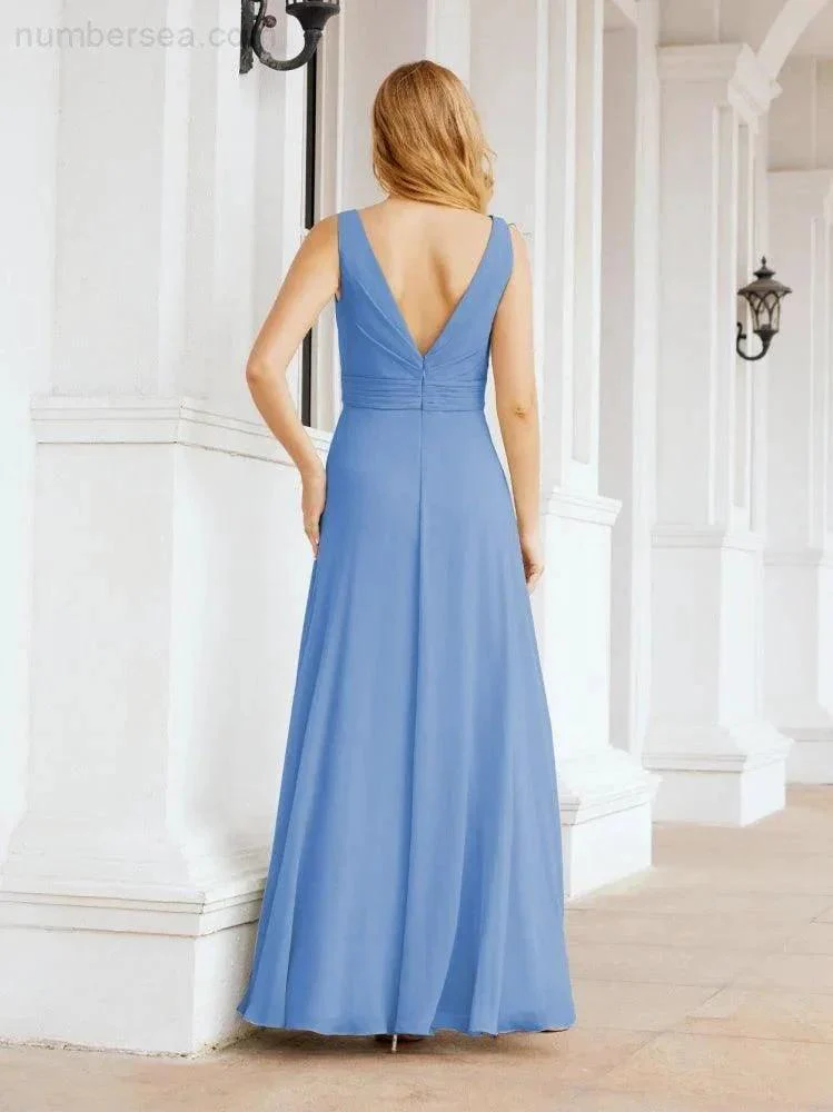 Numbersea Bridesmaid Dresses for Wedding Ruffles Long Formal Prom Gowns 28039 - Image 29