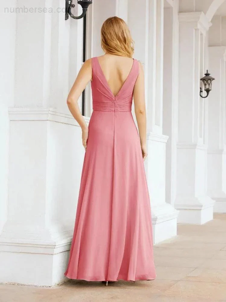 Numbersea Bridesmaid Dresses for Wedding Ruffles Long Formal Prom Gowns 28039 - Image 32