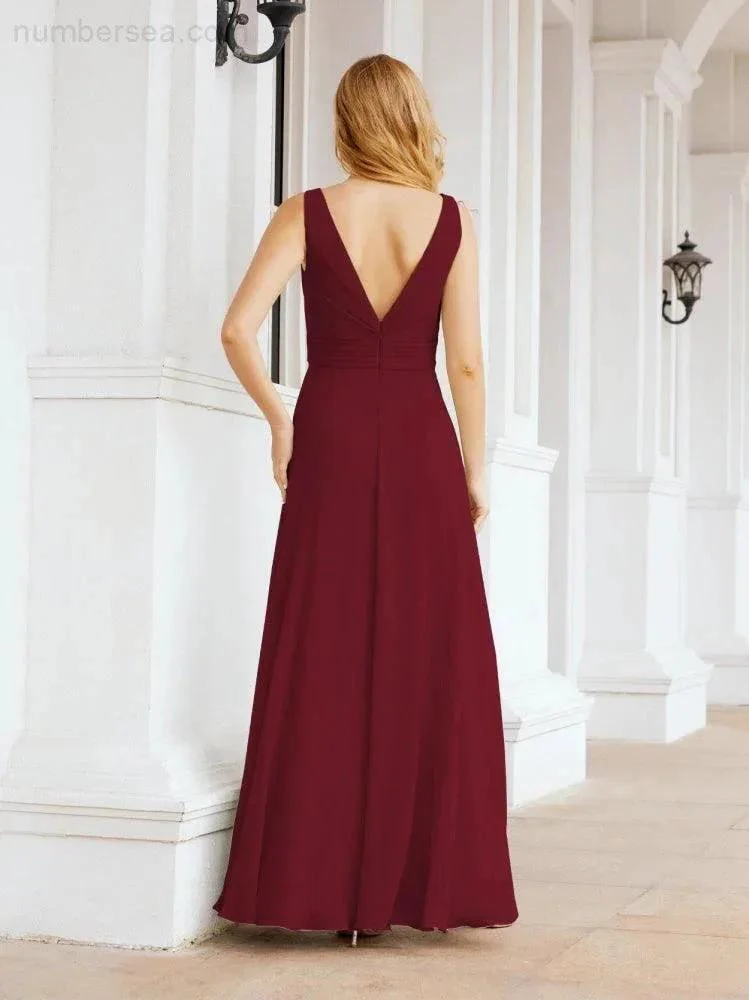 Numbersea Bridesmaid Dresses for Wedding Ruffles Long Formal Prom Gowns 28039 - Image 35