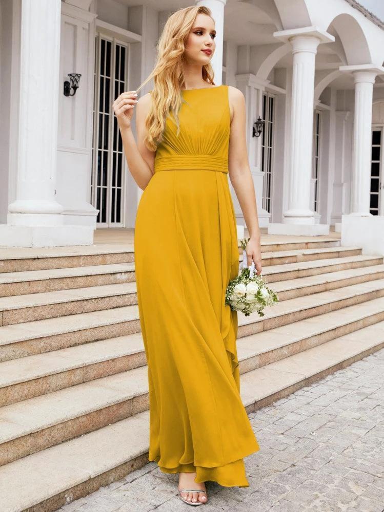 Numbersea Bridesmaid Dresses for Wedding Ruffles Long Formal Prom Gowns 28039 - Image 4