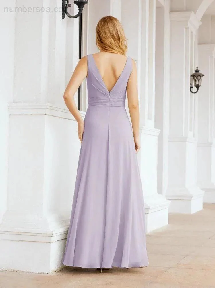 Numbersea Bridesmaid Dresses for Wedding Ruffles Long Formal Prom Gowns 28039 - Image 41