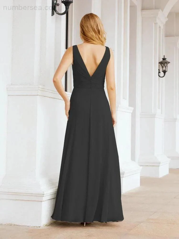 Numbersea Bridesmaid Dresses for Wedding Ruffles Long Formal Prom Gowns 28039 - Image 44