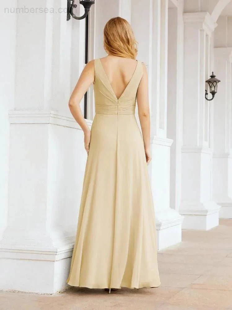 Numbersea Bridesmaid Dresses for Wedding Ruffles Long Formal Prom Gowns 28039 - Image 47