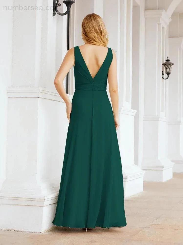 Numbersea Bridesmaid Dresses for Wedding Ruffles Long Formal Prom Gowns 28039 - Image 50