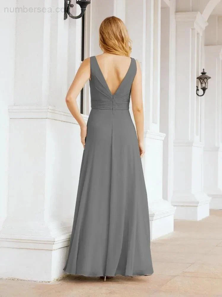Numbersea Bridesmaid Dresses for Wedding Ruffles Long Formal Prom Gowns 28039 - Image 59
