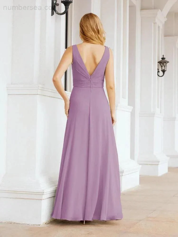 Numbersea Bridesmaid Dresses for Wedding Ruffles Long Formal Prom Gowns 28039 - Image 62