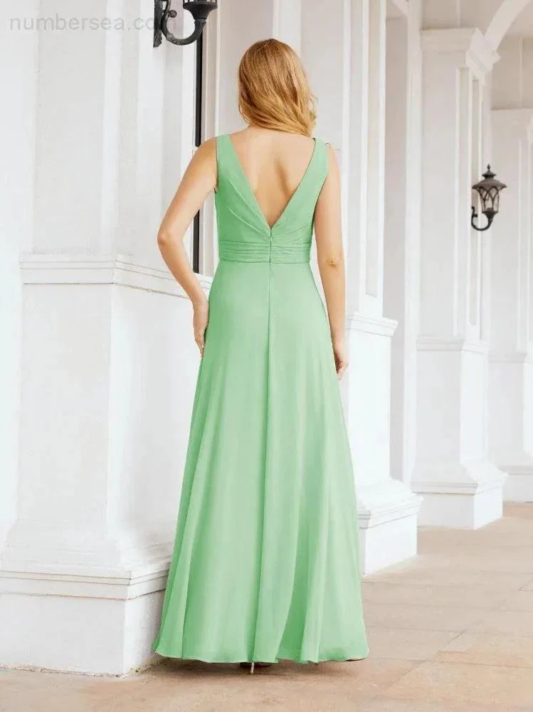 Numbersea Bridesmaid Dresses for Wedding Ruffles Long Formal Prom Gowns 28039 - Image 65