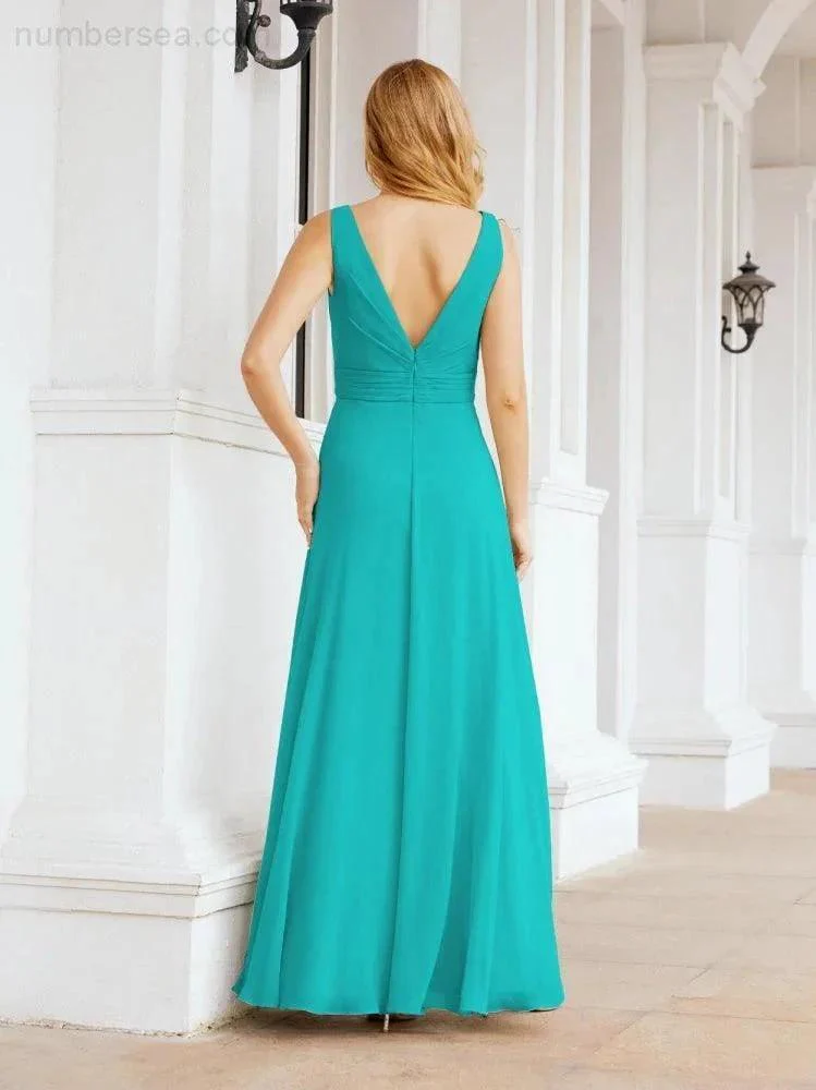 Numbersea Bridesmaid Dresses for Wedding Ruffles Long Formal Prom Gowns 28039 - Image 68