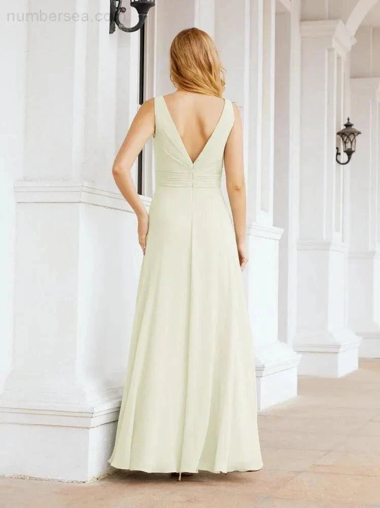 Numbersea Bridesmaid Dresses for Wedding Ruffles Long Formal Prom Gowns 28039 - Image 77
