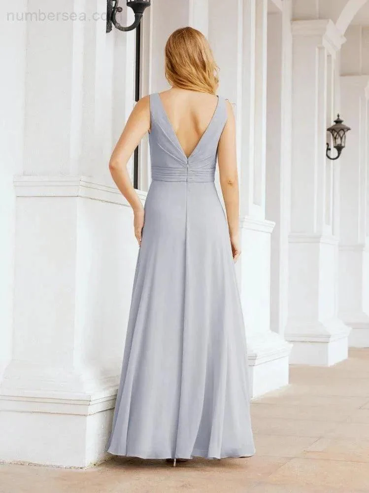 Numbersea Bridesmaid Dresses for Wedding Ruffles Long Formal Prom Gowns 28039 - Image 8