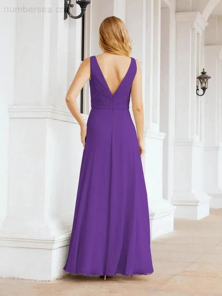 Numbersea Bridesmaid Dresses for Wedding Ruffles Long Formal Prom Gowns 28039 - Image 83