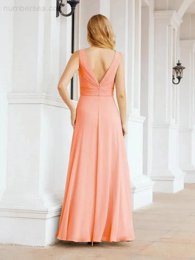 Numbersea Bridesmaid Dresses for Wedding Ruffles Long Formal Prom Gowns 28039 - Image 86