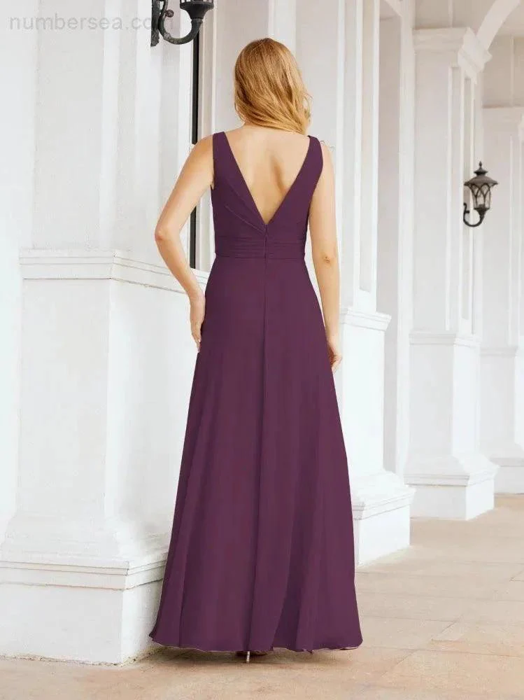 Numbersea Bridesmaid Dresses for Wedding Ruffles Long Formal Prom Gowns 28039 - Image 92