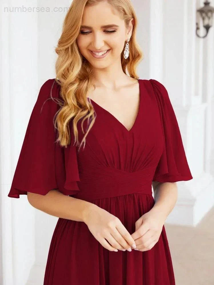 Numbersea Bridesmaid Dresses for Women Wedding Long Party Prom Dress  28068 - Image 123