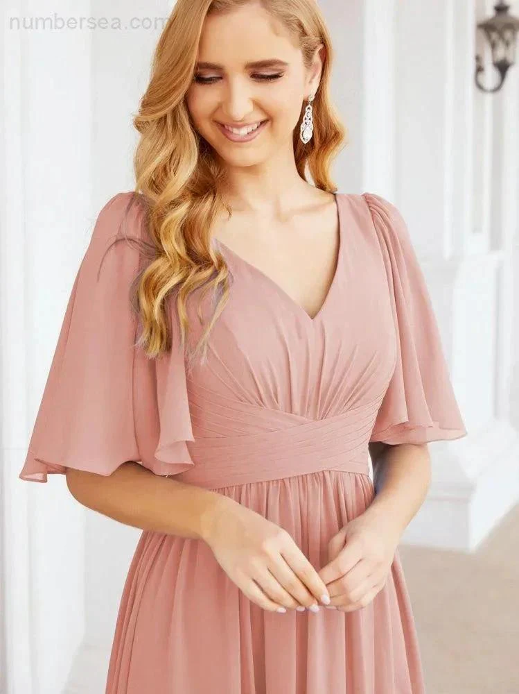 Numbersea Bridesmaid Dresses for Women Wedding Long Party Prom Dress  28068 - Image 18