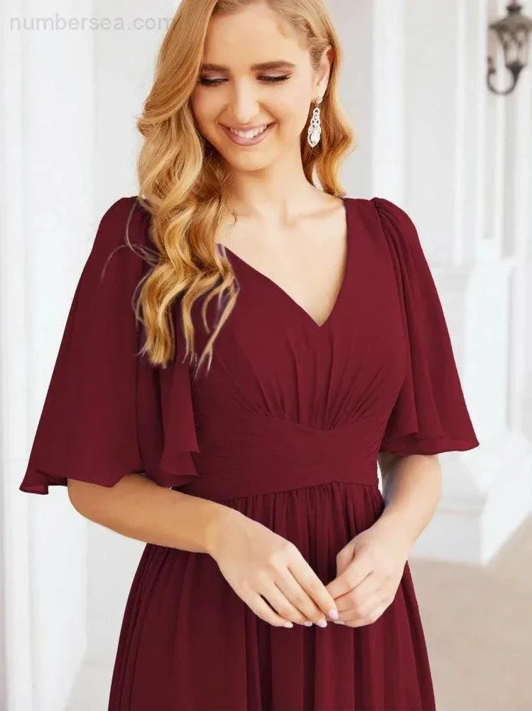 Numbersea Bridesmaid Dresses for Women Wedding Long Party Prom Dress  28068 - Image 36