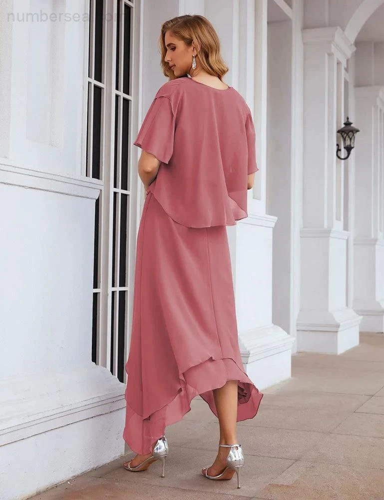 Sunnderly Chiffon Plus Size Mother of Bride Dresses with Jacket Formal Dresses for Wedding SY28073 - Image 12