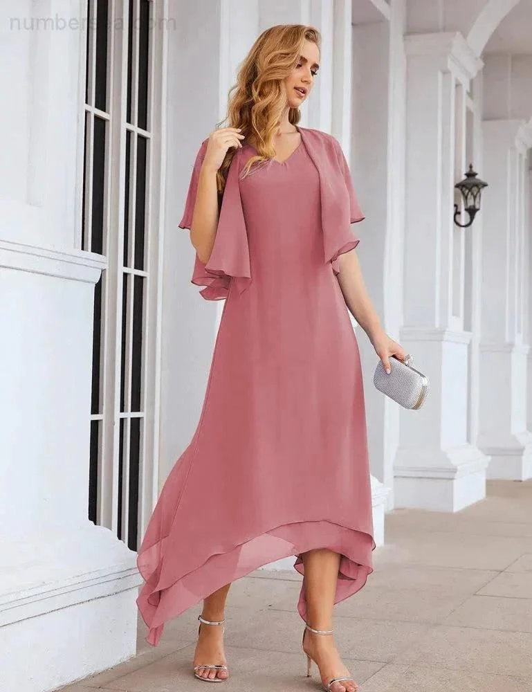 Sunnderly Chiffon Plus Size Mother of Bride Dresses with Jacket Formal Dresses for Wedding SY28073 - Image 15