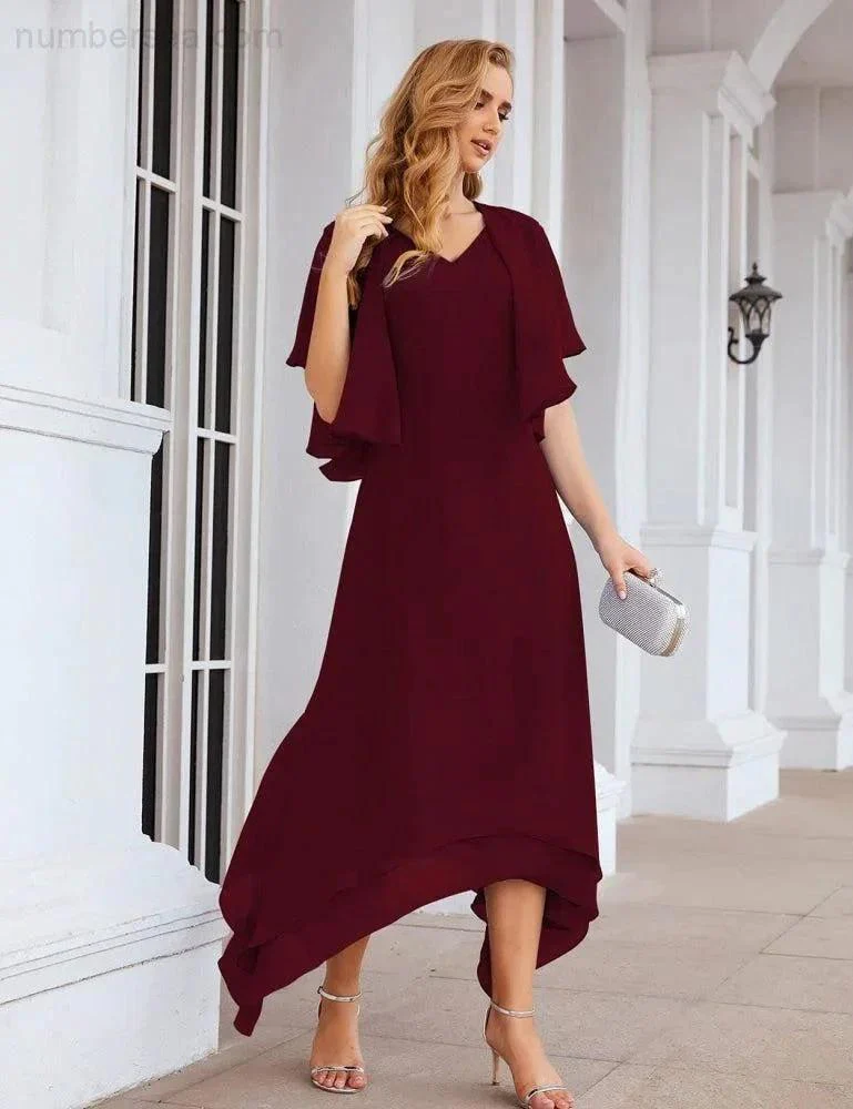 Sunnderly Chiffon Plus Size Mother of Bride Dresses with Jacket Formal Dresses for Wedding SY28073 - Image 20