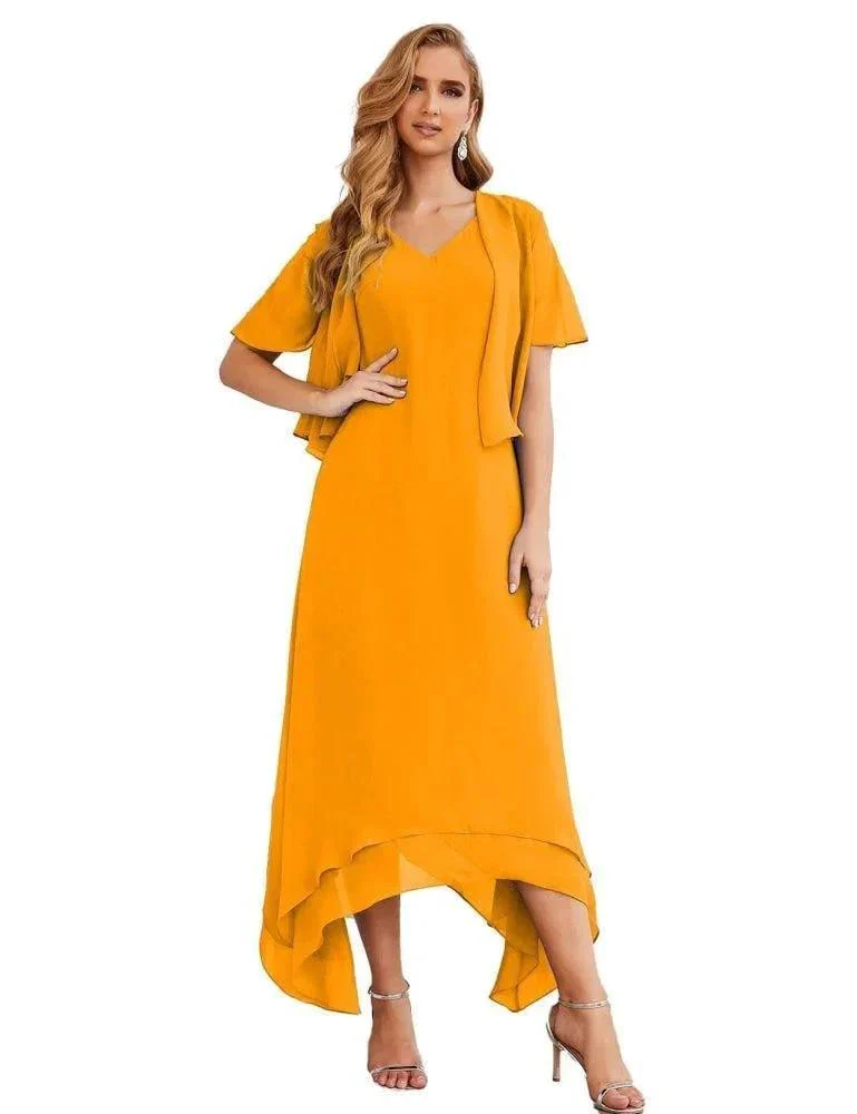 Sunnderly Chiffon Plus Size Mother of Bride Dresses with Jacket Formal Dresses for Wedding SY28073 - Image 21