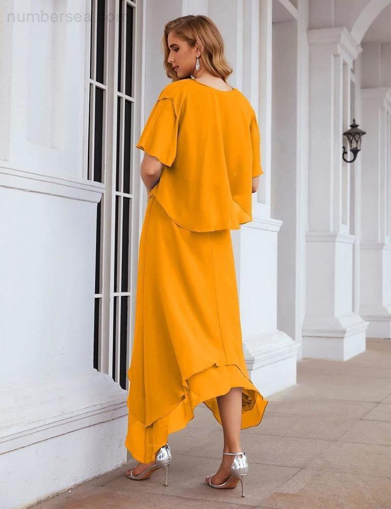 Sunnderly Chiffon Plus Size Mother of Bride Dresses with Jacket Formal Dresses for Wedding SY28073 - Image 22