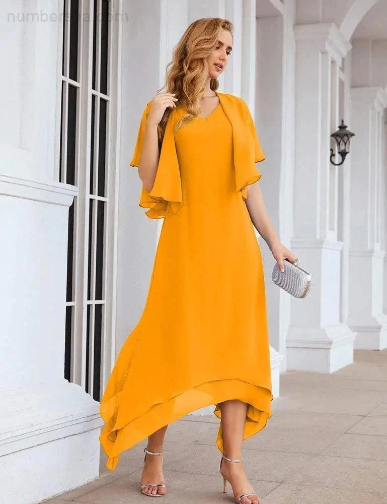 Sunnderly Chiffon Plus Size Mother of Bride Dresses with Jacket Formal Dresses for Wedding SY28073 - Image 25
