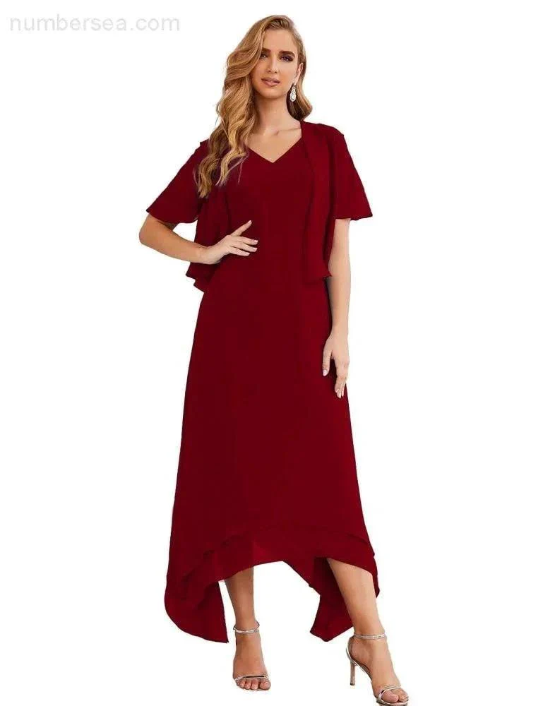 Sunnderly Chiffon Plus Size Mother of Bride Dresses with Jacket Formal Dresses for Wedding SY28073 - Image 26
