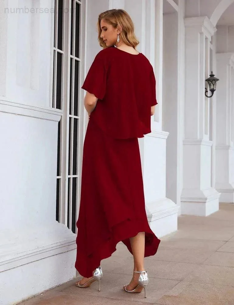 Sunnderly Chiffon Plus Size Mother of Bride Dresses with Jacket Formal Dresses for Wedding SY28073 - Image 27
