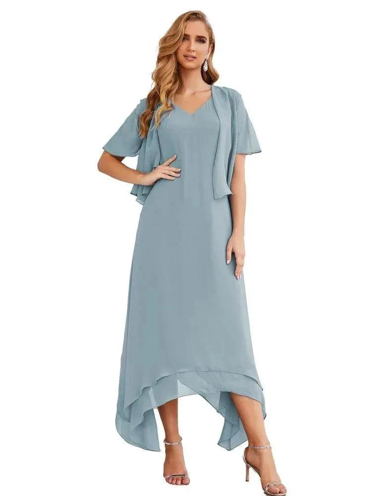 Sunnderly Chiffon Plus Size Mother of Bride Dresses with Jacket Formal Dresses for Wedding SY28073 - Image 36