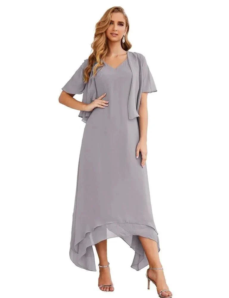 Sunnderly Chiffon Plus Size Mother of Bride Dresses with Jacket Formal Dresses for Wedding SY28073 - Image 41