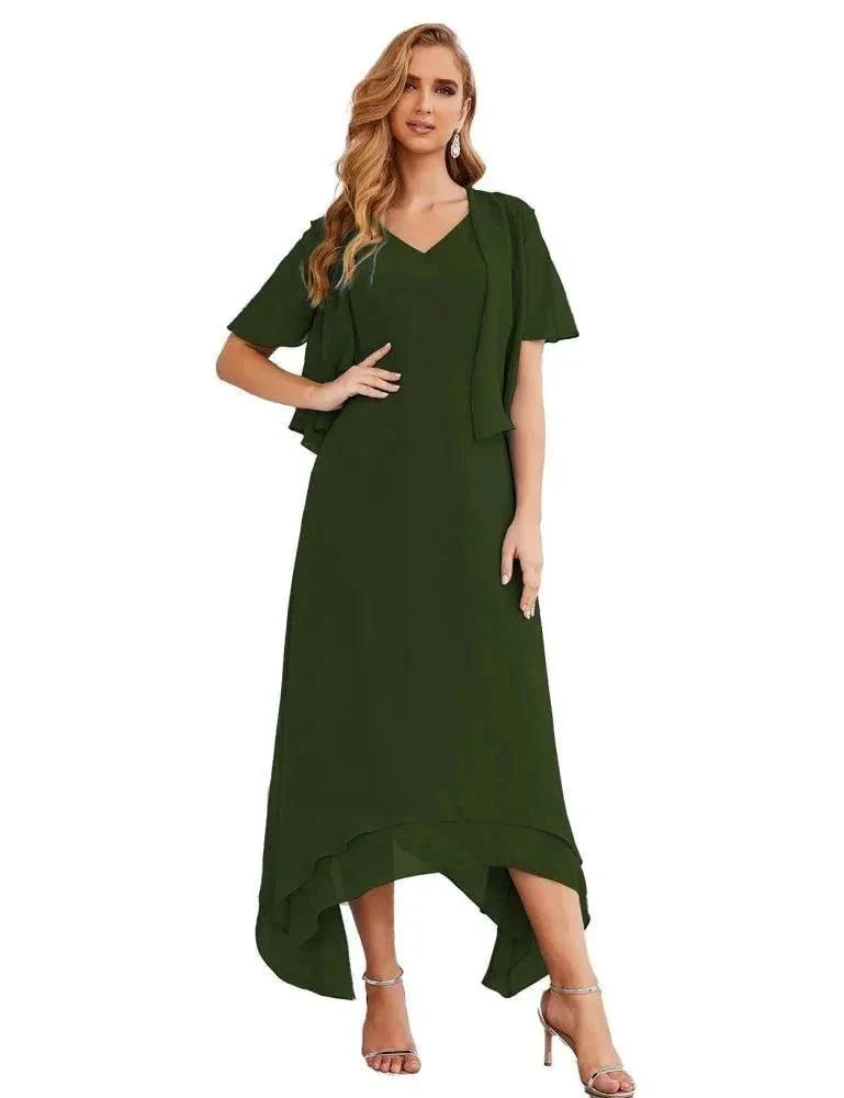 Sunnderly Chiffon Plus Size Mother of Bride Dresses with Jacket Formal Dresses for Wedding SY28073 - Image 46