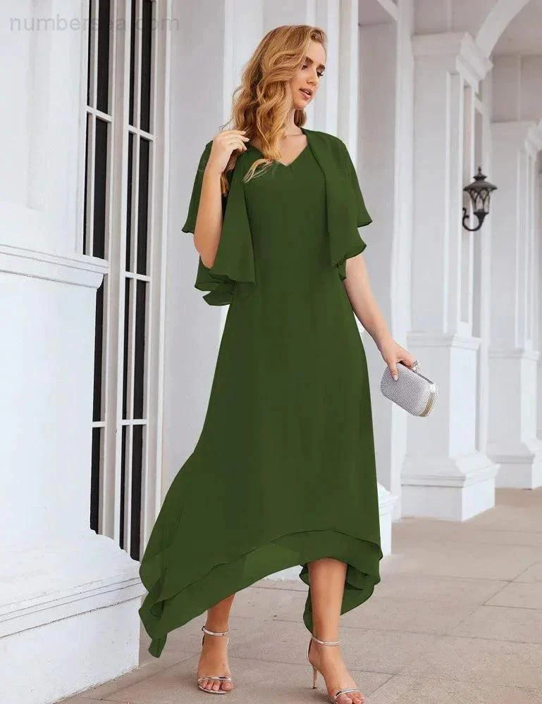 Sunnderly Chiffon Plus Size Mother of Bride Dresses with Jacket Formal Dresses for Wedding SY28073 - Image 50