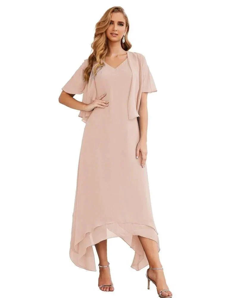 Sunnderly Chiffon Plus Size Mother of Bride Dresses with Jacket Formal Dresses for Wedding SY28073 - Image 51