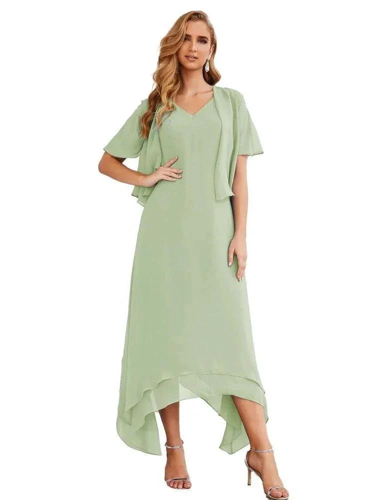 Sunnderly Chiffon Plus Size Mother of Bride Dresses with Jacket Formal Dresses for Wedding SY28073 - Image 61
