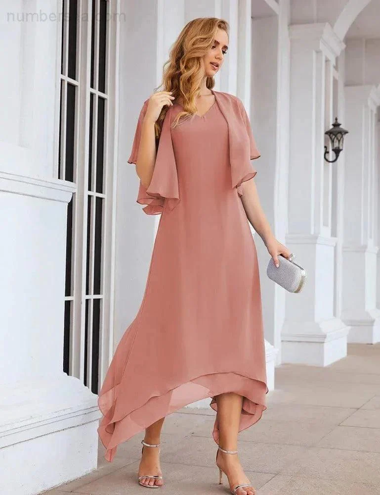 Sunnderly Chiffon Plus Size Mother of Bride Dresses with Jacket Formal Dresses for Wedding SY28073 - Image 70