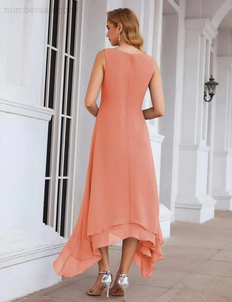 Sunnderly Chiffon Plus Size Mother of Bride Dresses with Jacket Formal Dresses for Wedding SY28073 - Image 8