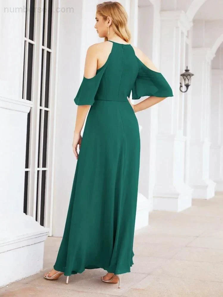 Numbersea Cold Shoulder Bridesmaid Dresses A-Line Long Formal Evening Gowns 28074 - Image 34