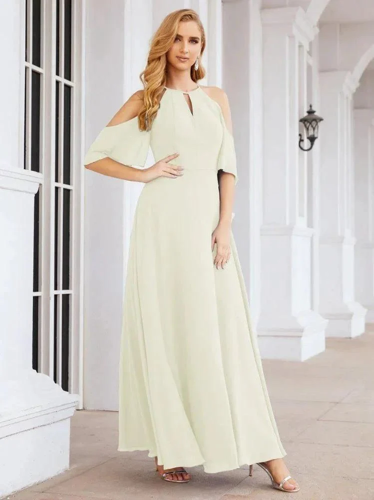 Numbersea Cold Shoulder Bridesmaid Dresses A-Line Long Formal Evening Gowns 28074 - Image 51