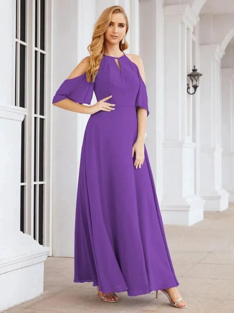 Numbersea Cold Shoulder Bridesmaid Dresses A-Line Long Formal Evening Gowns 28074 - Image 55