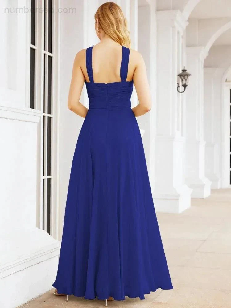 Numbersea Crisscross Halter Bridesmaid Dresses for Party Wedding Evening Prom Maxi Ball Gowns 28053 - Image 110