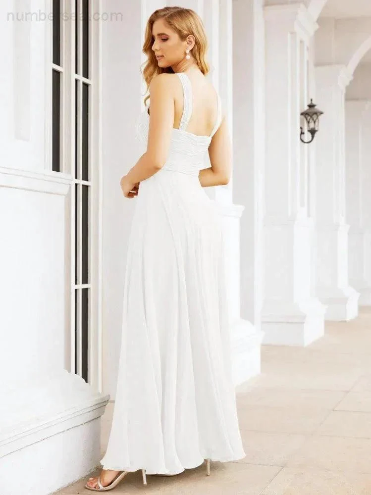 Numbersea Crisscross Halter Bridesmaid Dresses for Party Wedding Evening Prom Maxi Ball Gowns 28053 - Image 126