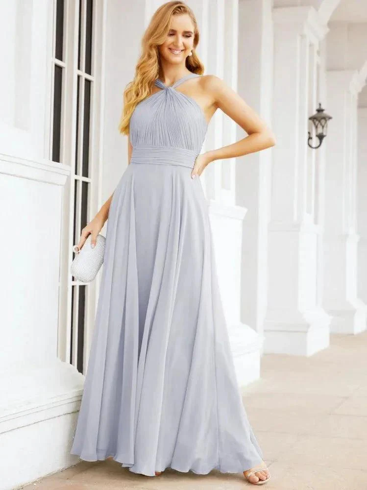 Numbersea Crisscross Halter Bridesmaid Dresses for Party Wedding Evening Prom Maxi Ball Gowns 28053 - Image 7