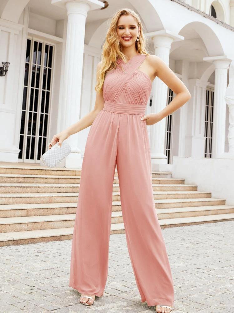 Numbersea Crisscross Neck Jumpsuit Formal Evening Dress Long Bridesmaid Dresses Bell-bottomed Pants 28033 - Image 16