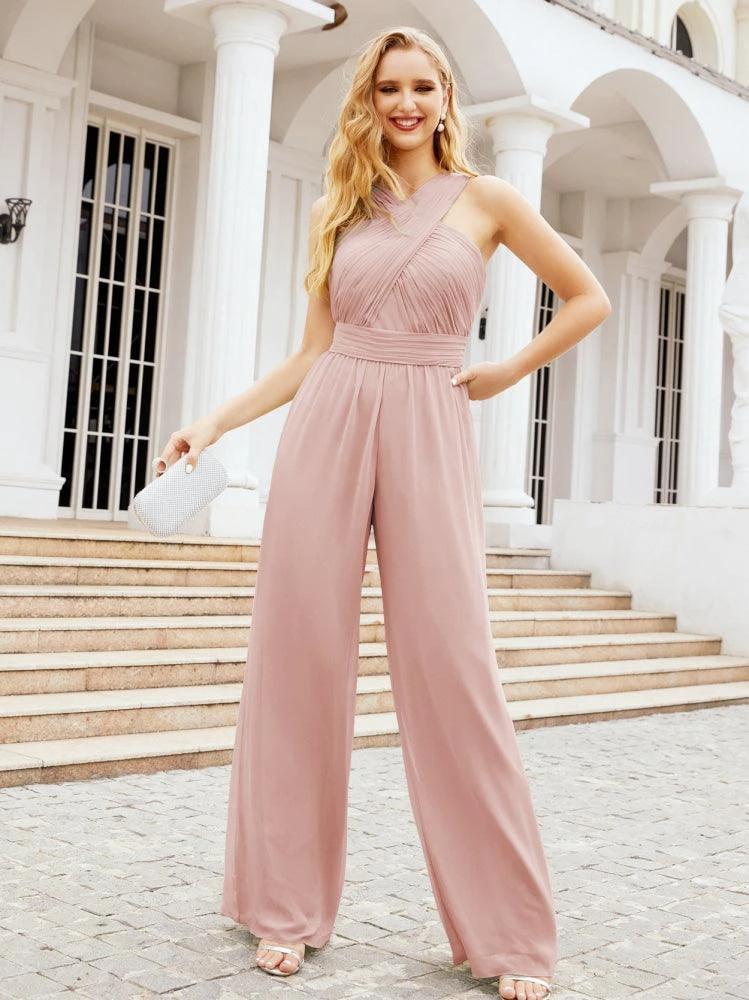 Numbersea Crisscross Neck Jumpsuit Formal Evening Dress Long Bridesmaid Dresses Bell-bottomed Pants 28033 - Image 25
