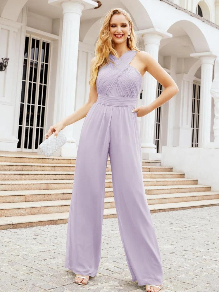 Numbersea Crisscross Neck Jumpsuit Formal Evening Dress Long Bridesmaid Dresses Bell-bottomed Pants 28033 - Image 40