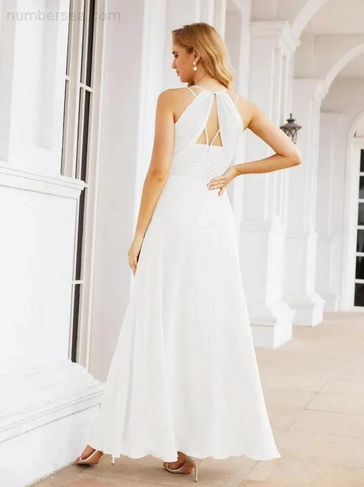 Numbersea Double Spaghetti Straps Bridesmaid Dresses for Women Long Formal Party Dress Side Split 28051 - Image 84