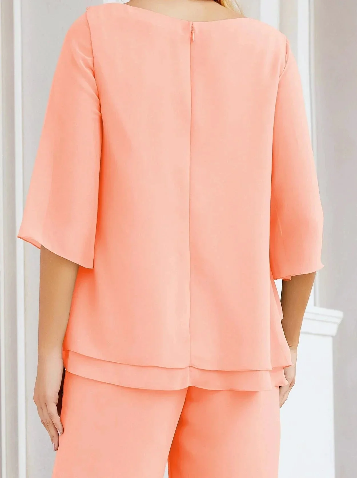 Sunnderly Elegant 2 Piece Mother of The Bride Dress Plus Size Pant Suits Ruffle Layers Sliver Housecoat SY28064 - Image 141