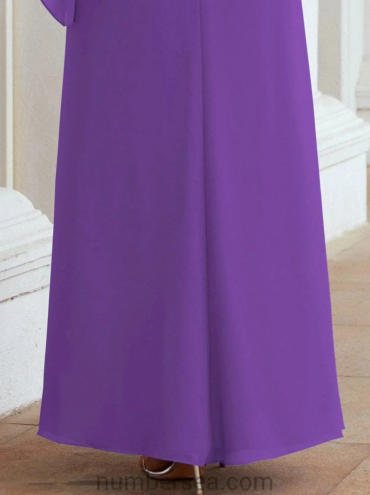 Sunnderly Formal Party Gown Dress Long Mother of The Bride Dresses with Ruffle Cape SY28026 - Image 111